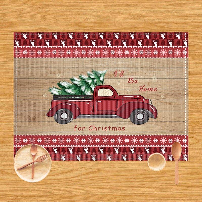 New cross - border Christmas placemat foreign trade Amazon holiday restaurant table decoration anti - fouling insulation western food mat - Coscosmos