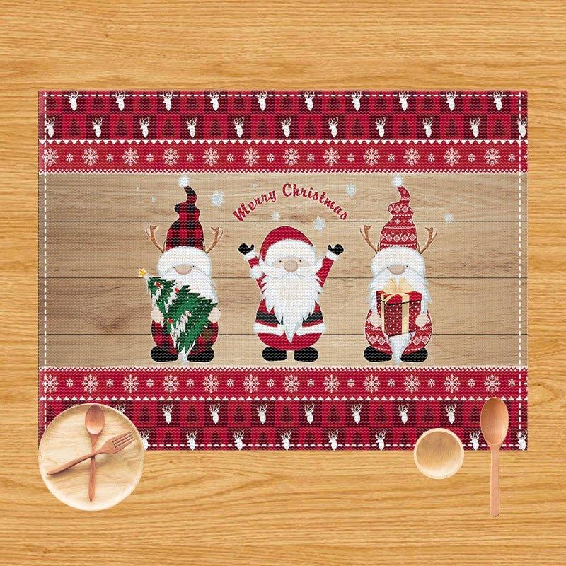 New cross - border Christmas placemat foreign trade Amazon holiday restaurant table decoration anti - fouling insulation western food mat - Coscosmos