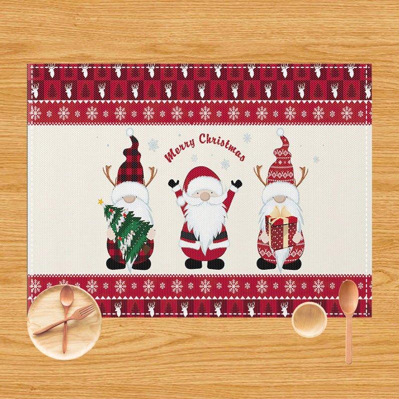 New cross - border Christmas placemat foreign trade Amazon holiday restaurant table decoration anti - fouling insulation western food mat - Coscosmos