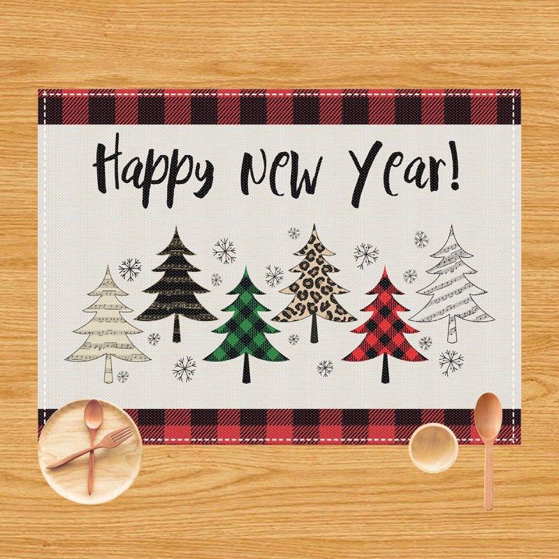 New cross - border Christmas placemat foreign trade Amazon holiday restaurant table decoration anti - fouling insulation western food mat - Coscosmos