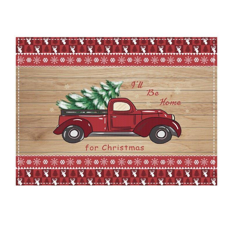 New cross - border Christmas placemat foreign trade Amazon holiday restaurant table decoration anti - fouling insulation western food mat - Coscosmos