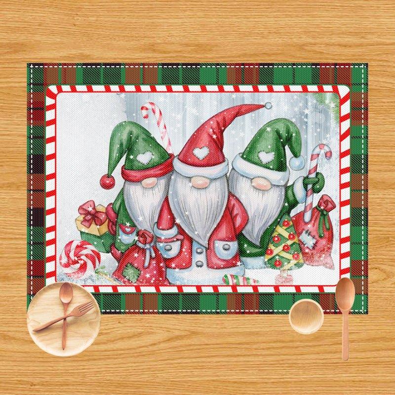 New cross - border Christmas placemat foreign trade Amazon holiday restaurant table decoration anti - fouling insulation western food mat - Coscosmos