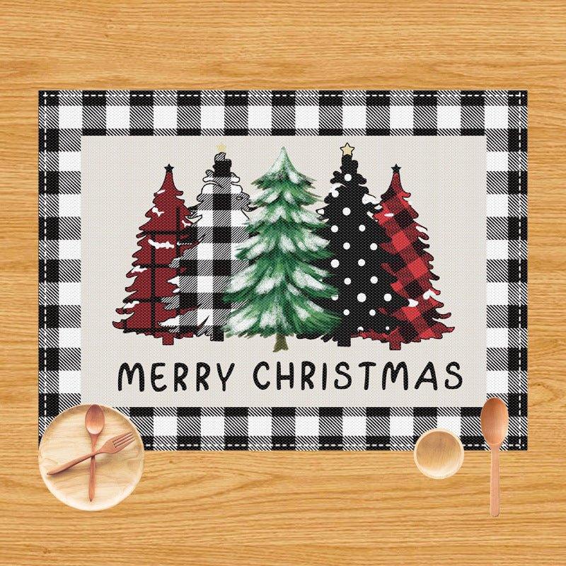 New cross - border Christmas placemat foreign trade Amazon holiday restaurant table decoration anti - fouling insulation western food mat - Coscosmos