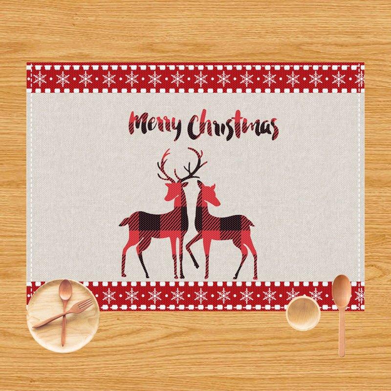 New cross - border Christmas placemat foreign trade Amazon holiday restaurant table decoration anti - fouling insulation western food mat - Coscosmos