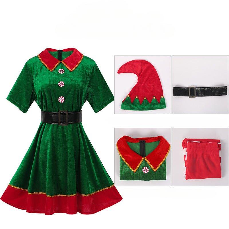 New medieval Christmas clothing, party - themed Christmas clothing, Christmas dress COS stage performance clothing - Coscosmos