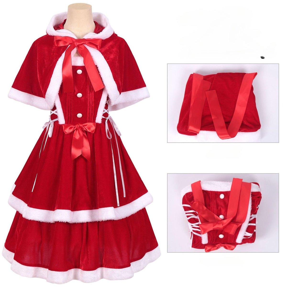 New medieval Christmas clothing, party - themed Christmas clothing, Christmas dress COS stage performance clothing - Coscosmos