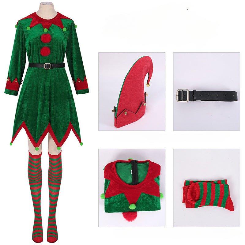 New medieval Christmas clothing, party - themed Christmas clothing, Christmas dress COS stage performance clothing - Coscosmos