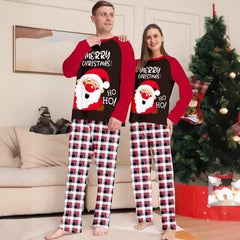 New Santa Claus Print Family Matching Pajamas | Christmas Plaid Family Sleepwear for Kids and Adults - Coscosmos