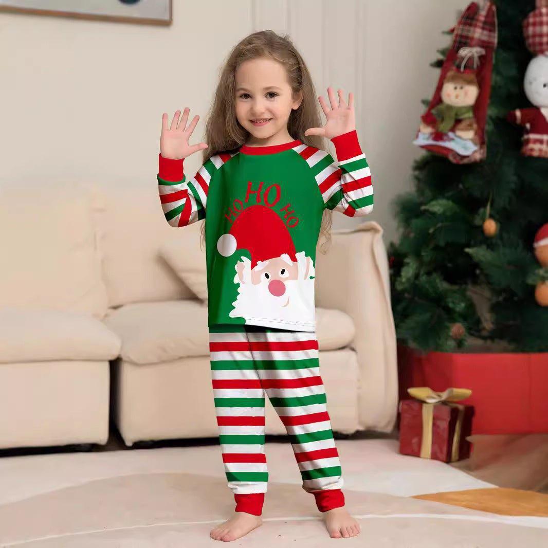 New Santa Striped Christmas Family Matching Pajamas Set | Cozy Holiday Sleepwear for Families - Coscosmos