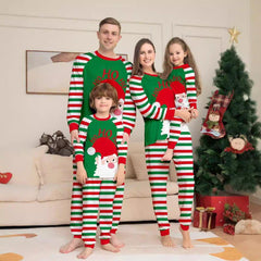 New Santa Striped Christmas Family Matching Pajamas Set | Cozy Holiday Sleepwear for Families - Coscosmos