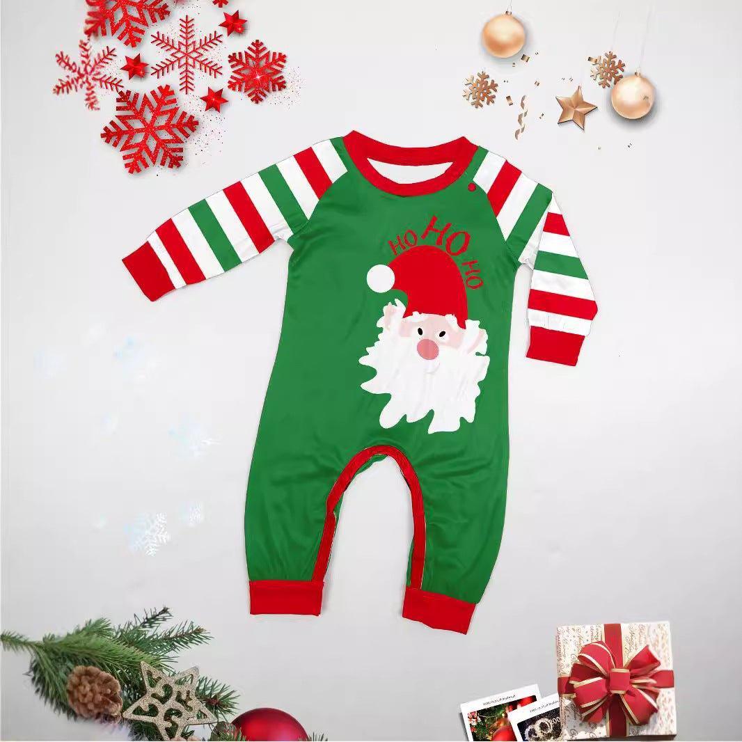 New Santa Striped Christmas Family Matching Pajamas Set | Cozy Holiday Sleepwear for Families - Coscosmos