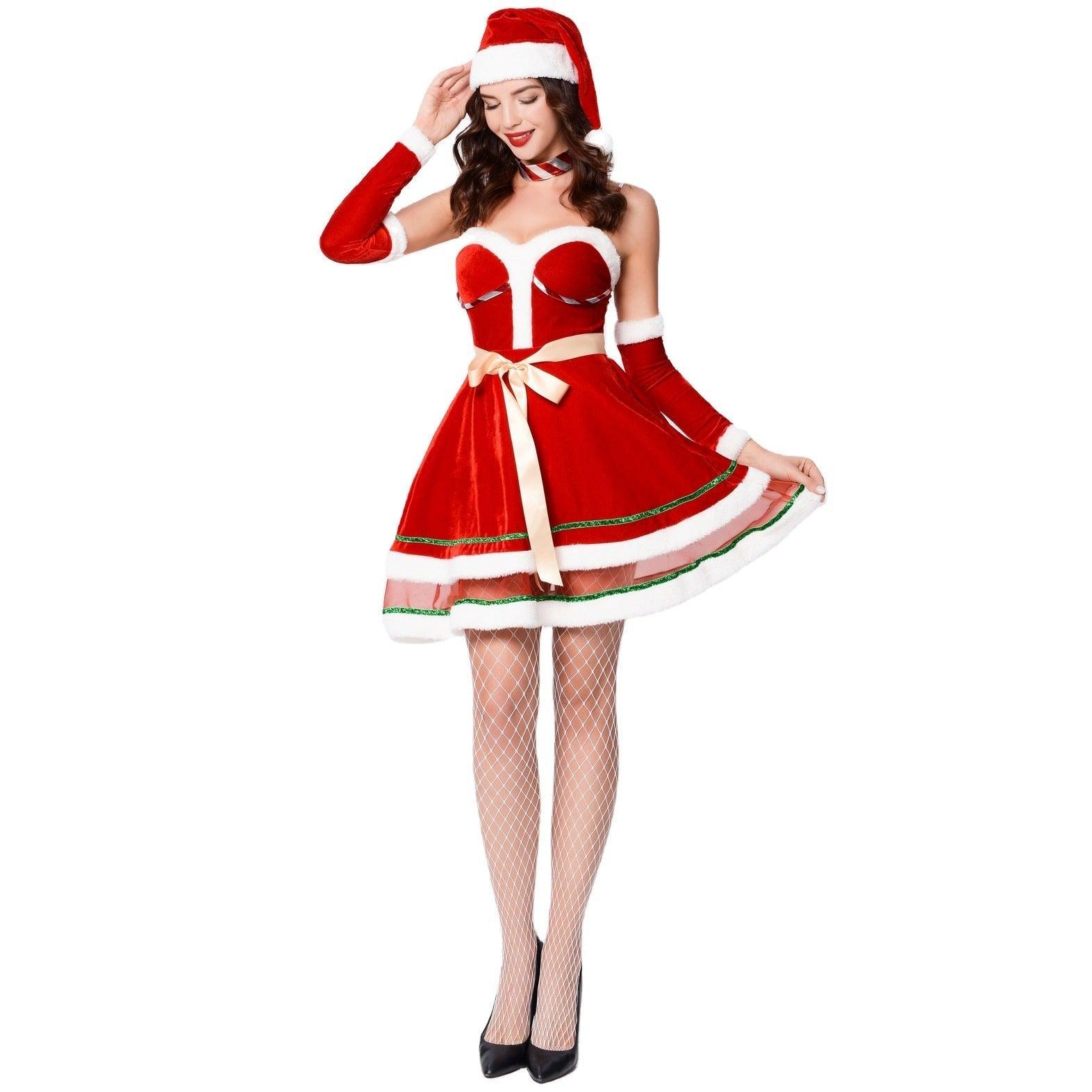 New sexy adult women's Christmas costumes, stage performance cosplay Christmas costumes - Coscosmos