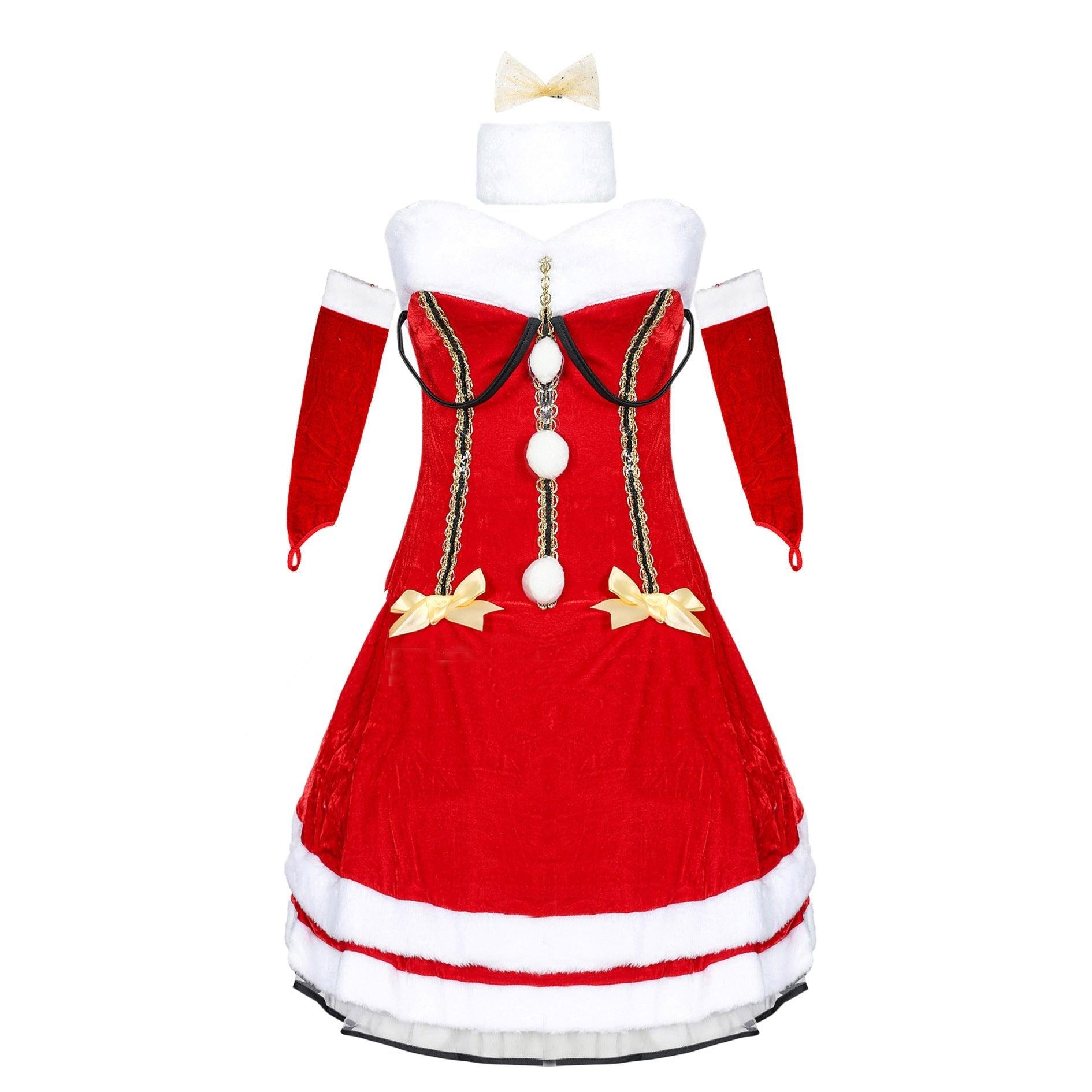 New, sexy Christmas clothing, foreign trade Japanese cute Christmas clothing set New Year's party stage performance clothing - Coscosmos