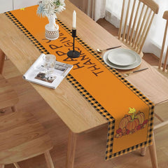 New Thanksgiving Table Flag Holiday Party Potluck Turkey Festival Pumpkin Decorative Table Mat Tablecloth Insulation Mat Amazon - Coscosmos