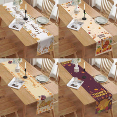 New Thanksgiving Table Flag Holiday Party Potluck Turkey Festival Pumpkin Decorative Table Mat Tablecloth Insulation Mat Amazon - Coscosmos