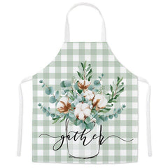 New Year Christmas Anti - fouling Kitchen Apron Household Decoration Adult Children's Linen Apron Event Gifts - Coscosmos