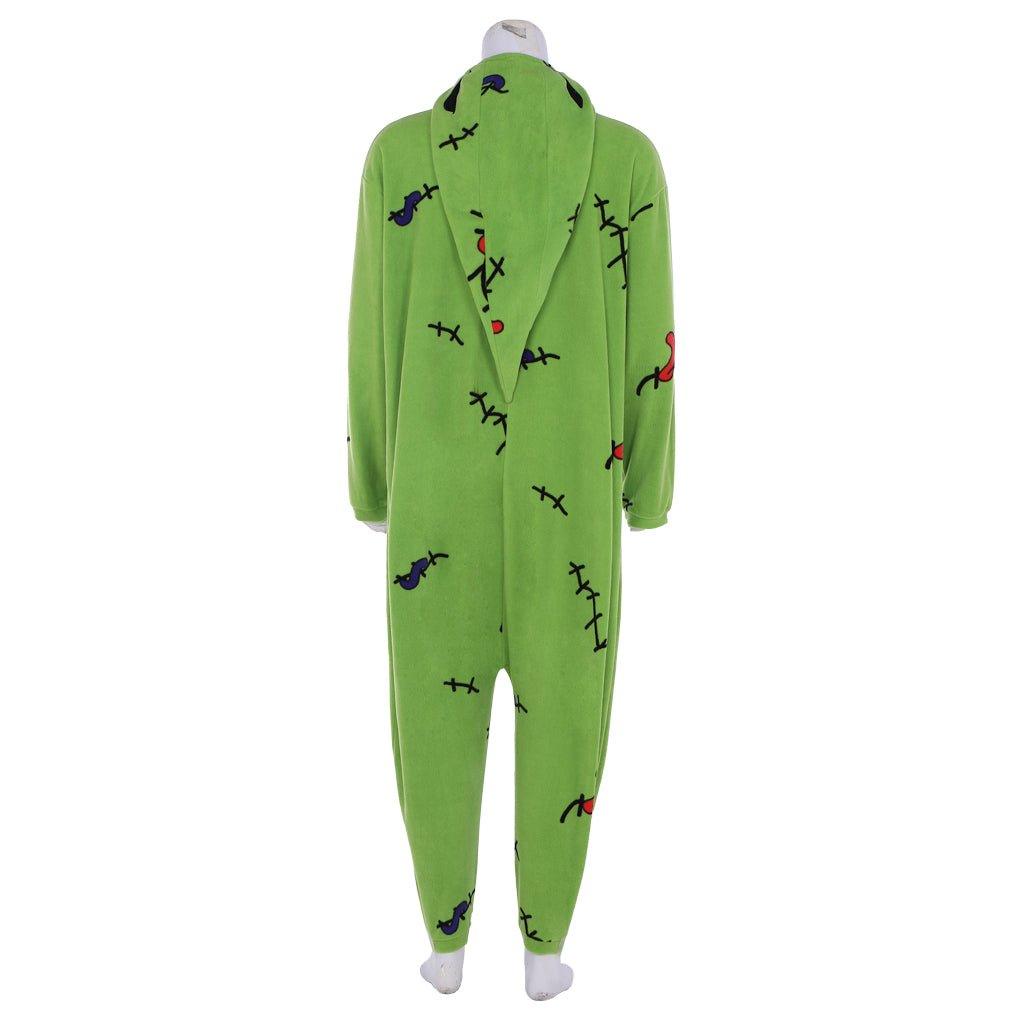 "Nightmare Before Christmas Oogie Boogie Cosplay Costume Kigurumi Union Suit - Soft & Cozy for Halloween, Conventions, and Events!" - Coscosmos