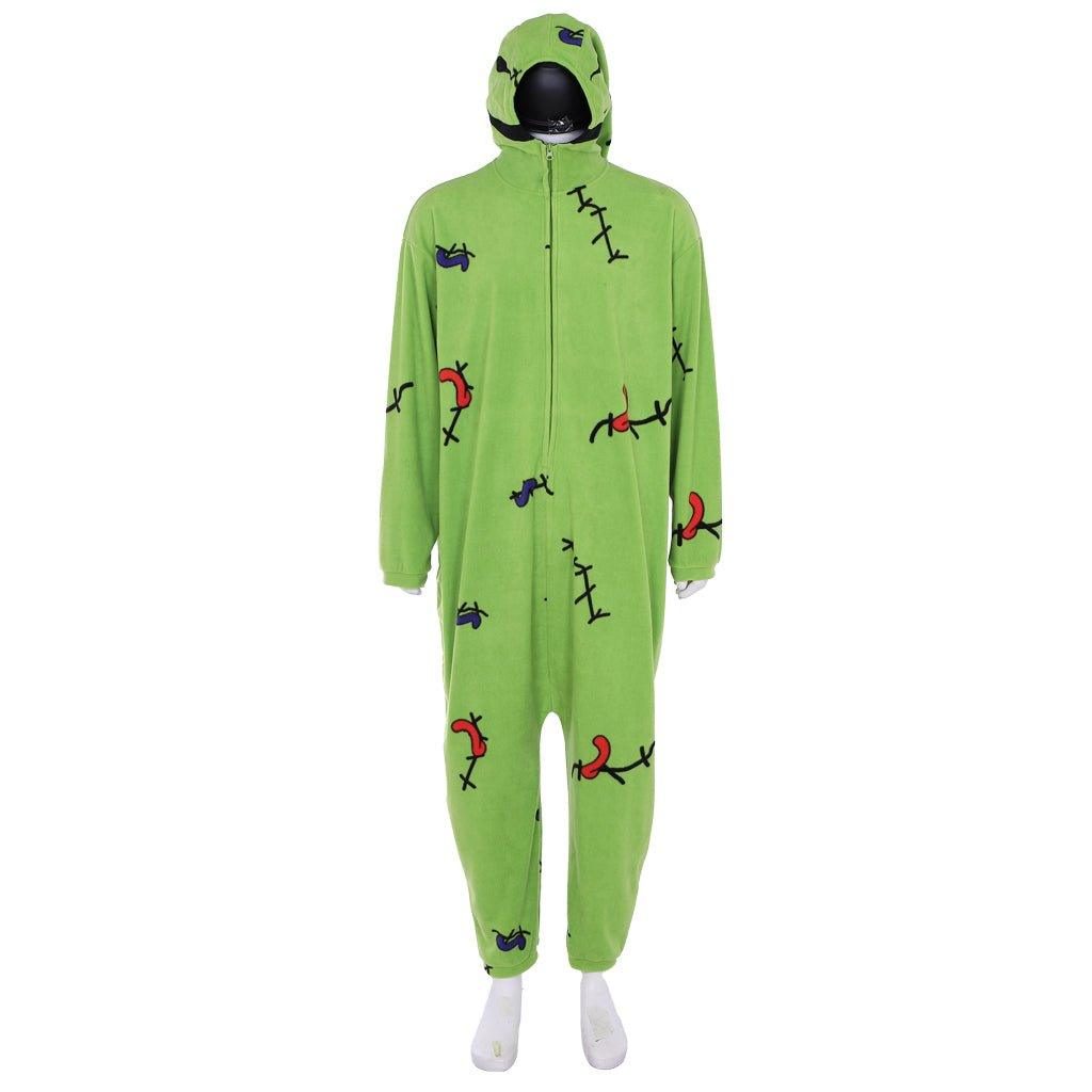 "Nightmare Before Christmas Oogie Boogie Cosplay Costume Kigurumi Union Suit - Soft & Cozy for Halloween, Conventions, and Events!" - Coscosmos