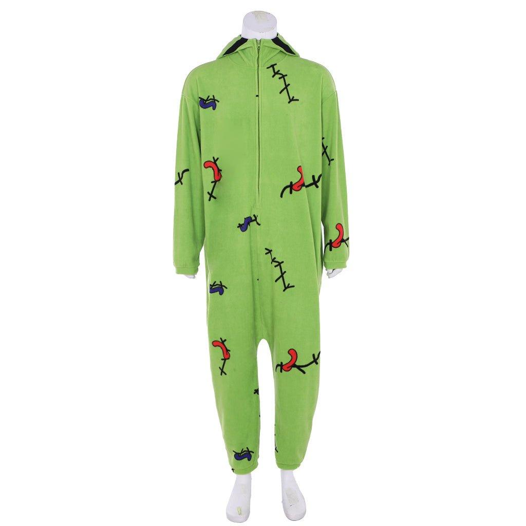 "Nightmare Before Christmas Oogie Boogie Cosplay Costume Kigurumi Union Suit - Soft & Cozy for Halloween, Conventions, and Events!" - Coscosmos