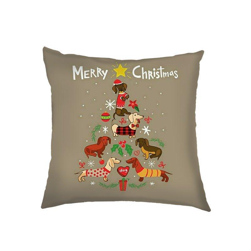 Nordic New Year Christmas Sofa Pillow Small Animal Pillowcase Holiday Decoration Sofa Living Room Pillow Cover - Coscosmos