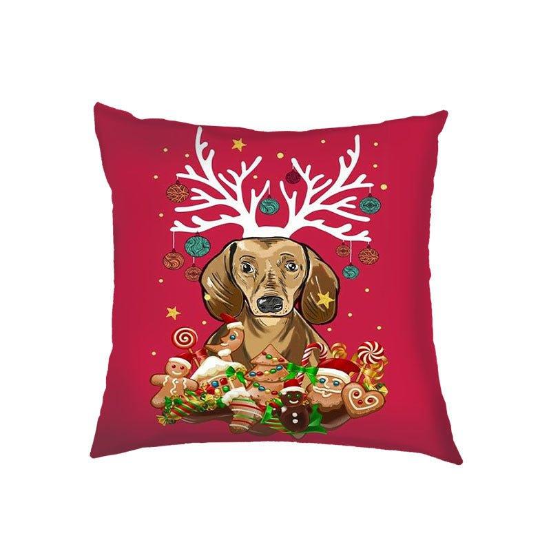 Nordic New Year Christmas Sofa Pillow Small Animal Pillowcase Holiday Decoration Sofa Living Room Pillow Cover - Coscosmos