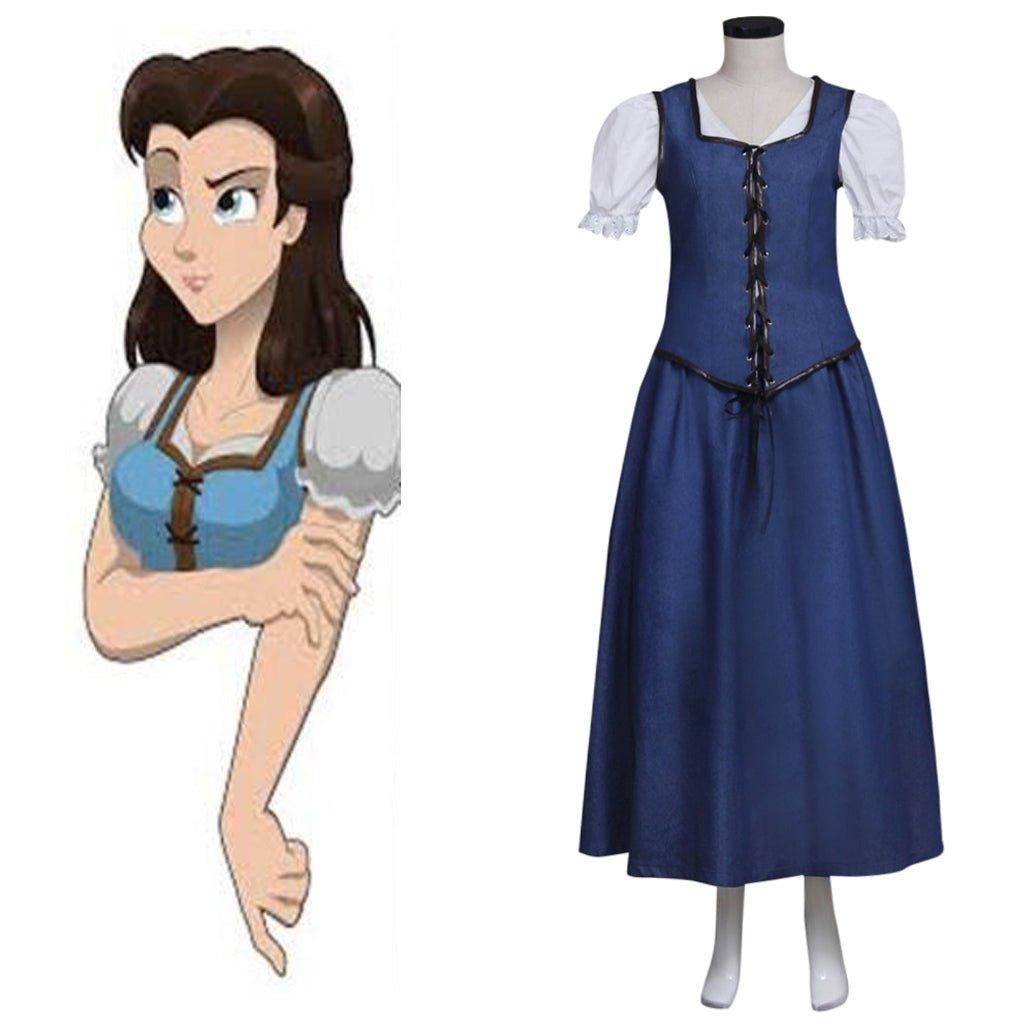 Once Upon a Time Cosplay Belle Dress Costume for Adult Women - Perfect for Halloween & Carnival - Coscosmos