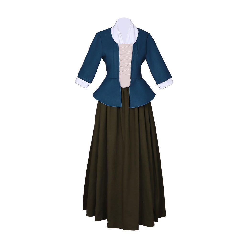 Outlander Claire Fraser Cosplay Dress | Scottish Highland Colonial Costume | Southern Belle Dress for Cosplay - Coscosmos