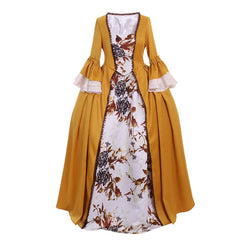 Outlander Claire Randall Cosplay Costume | Tudor Marie Antoinette Rococo Victorian Ball Gown | Women's Yellow Dress - Coscosmos