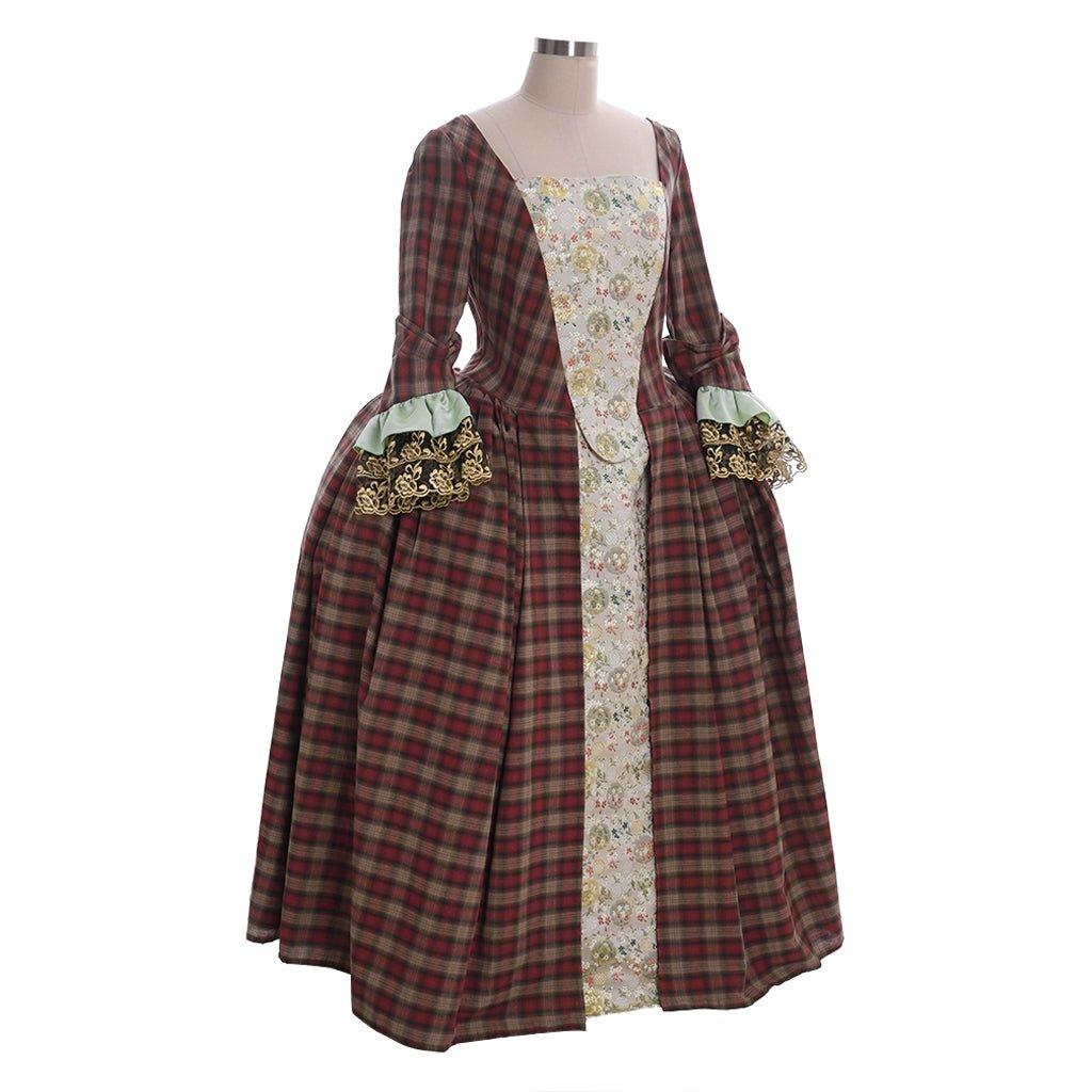 Outlander Claire Randall Fraser Cosplay Costume Gown | Women's Historical Movie & TV Series Dress - Coscosmos