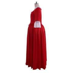 Outlander Claire Randall Red Ball Gown Cosplay Costume | Rococo & Medieval Style Dress for Cosplay & Events - Coscosmos