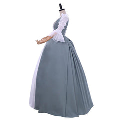 Outlander Claire Wedding Dress Cosplay Costume | 18th Century Colonial Ball Gown Plus Size Custom - Coscosmos