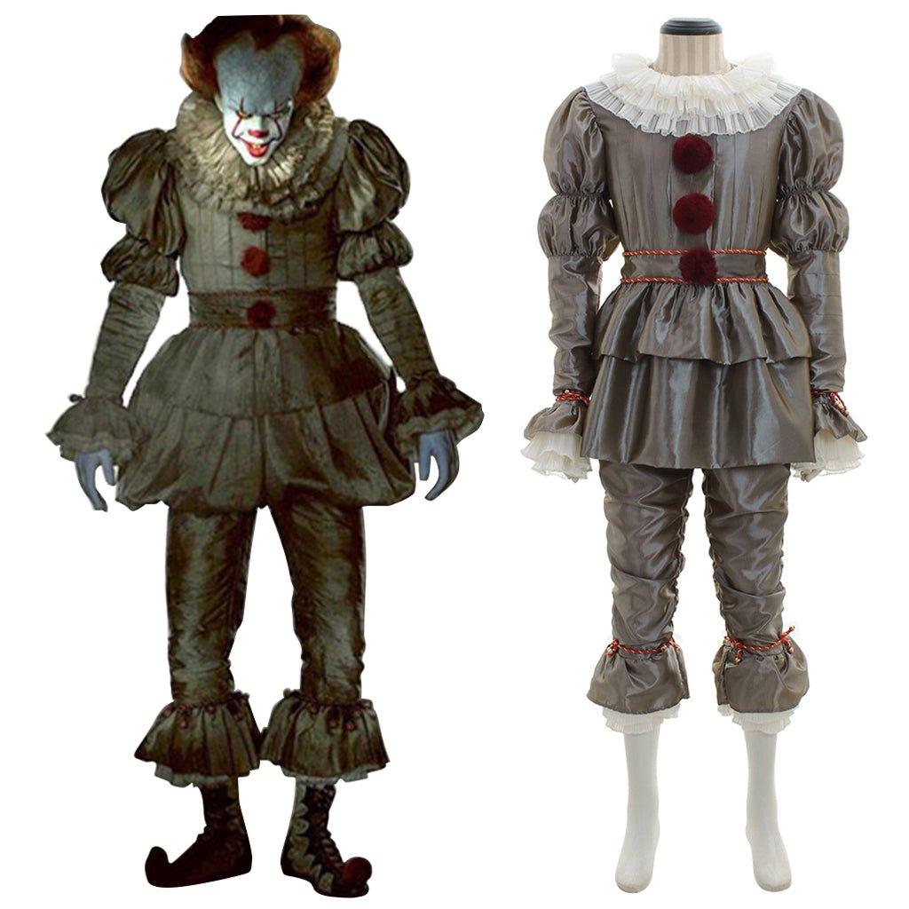 Pennywise The Dancing Clown Cosplay Costume - Movie It Chapter Two Stephen King Horror Fancy Dress for Adults - Coscosmos