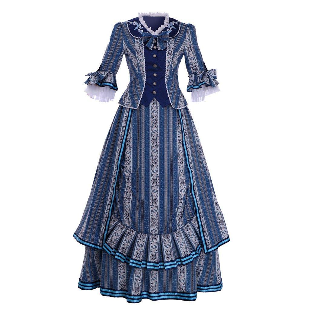 Phantom of The Opera Christine Daae Cosplay Costume | Blue Wishing Dress | Victorian Ball Gown for Cosplay & Performance - Coscosmos