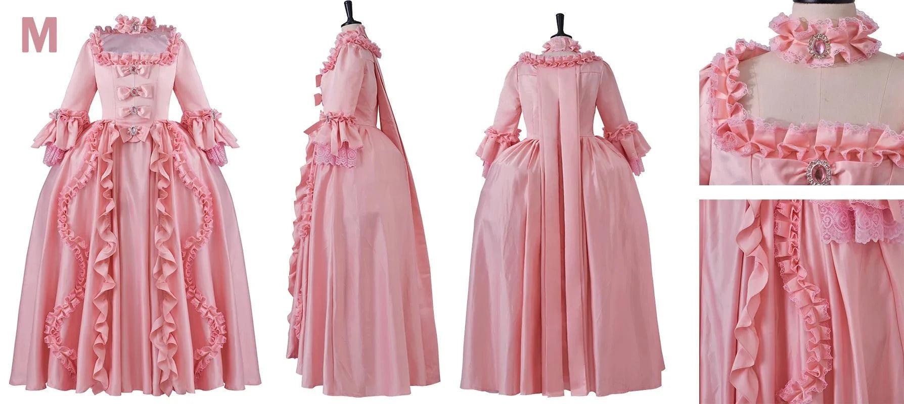 Pink Marie Antoinette Rococo Gown Dress | Victorian 18th Century Wedding Dress - Cosplay & Historical Costume - Coscosmos