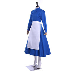 Plus Size Howl's Moving Castle Sophie Hatter Blue Dress Cosplay Costume - Coscosmos