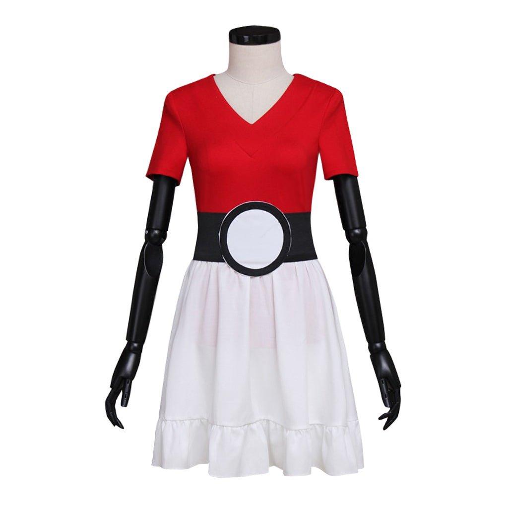 Pokémon Ball Red Dress Cosplay Costume - Coscosmos