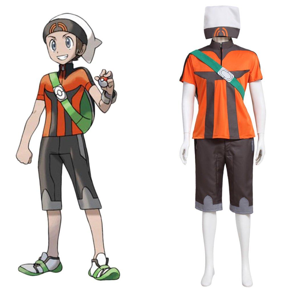 Pokemon Brendan Cosplay Costume Outfit - Coscosmos