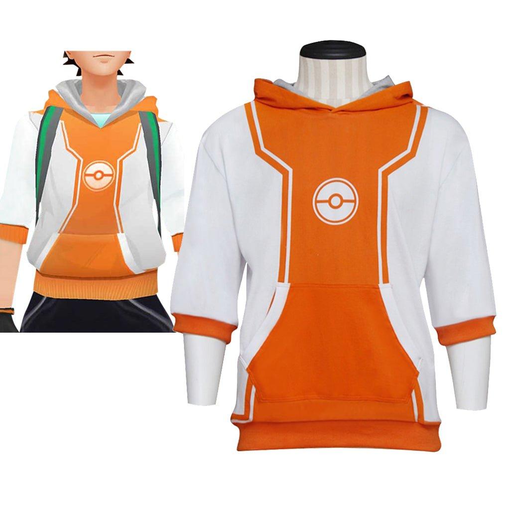 Pokemon Go Trainer Orange Hoodie Cosplay Costume - Coscosmos