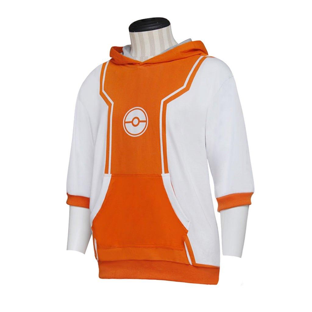 Pokemon Go Trainer Orange Hoodie Cosplay Costume - Coscosmos