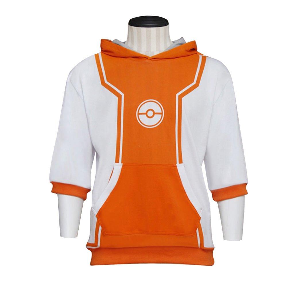 Pokemon Go Trainer Orange Hoodie Cosplay Costume - Coscosmos