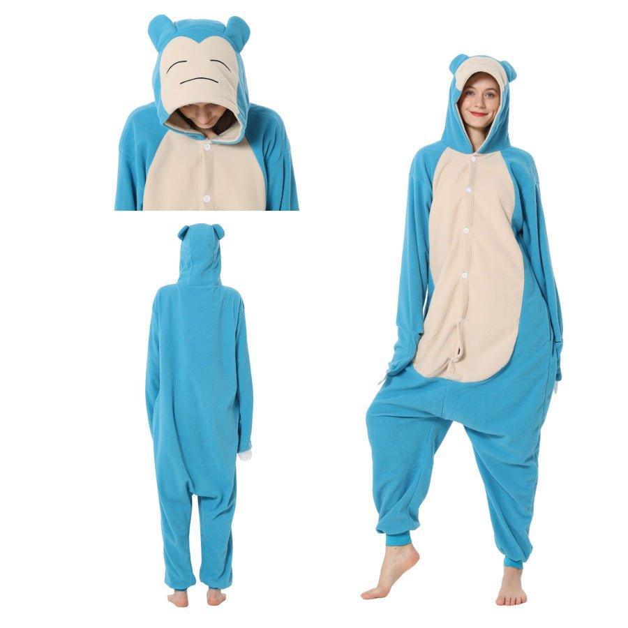 Pokémon Series Halloween Fleece Onesie Cartoon Couples Pajamas | Coscomos Exclusive - Coscosmos