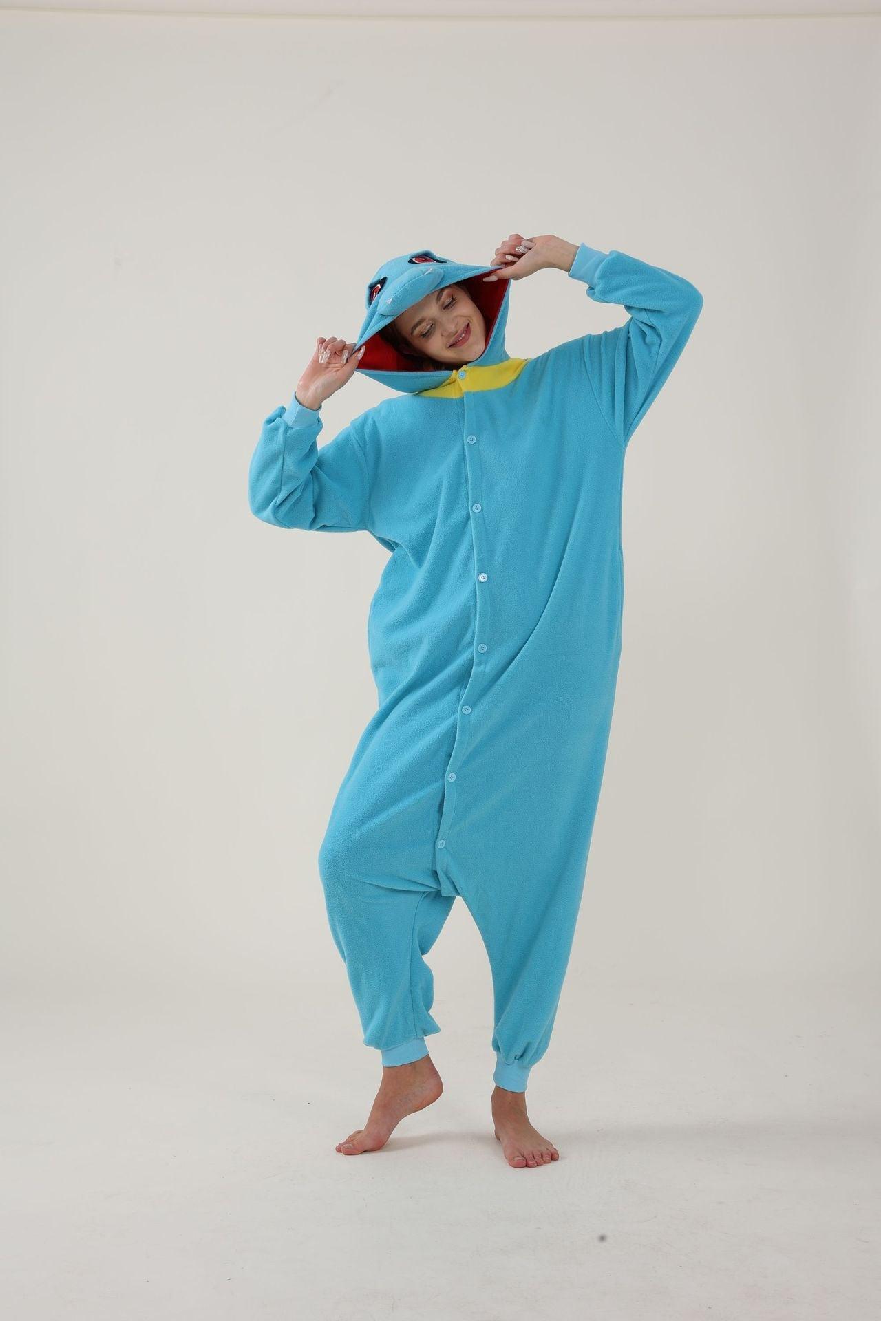 Pokémon Series Halloween Fleece Onesie Cartoon Couples Pajamas | Coscomos Exclusive - Coscosmos