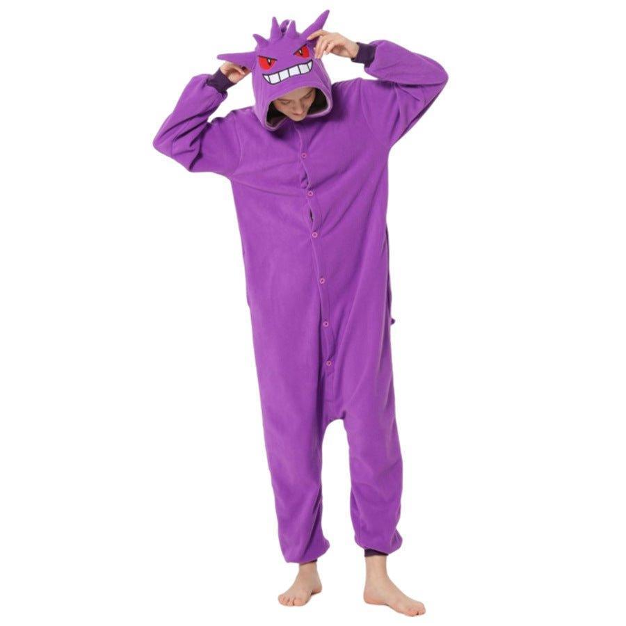 Pokémon Series Halloween Fleece Onesie Cartoon Couples Pajamas | Coscomos Exclusive - Coscosmos