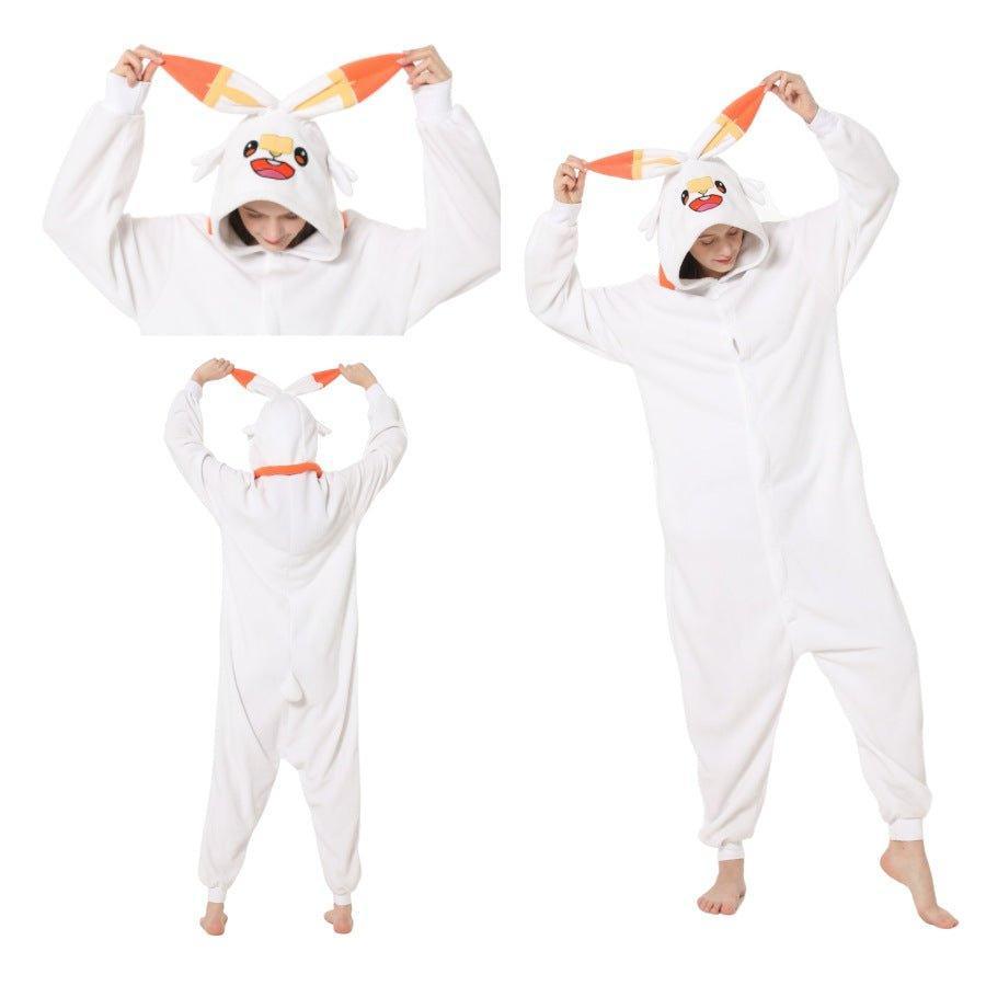 Pokémon Series Halloween Fleece Onesie Cartoon Couples Pajamas | Coscomos Exclusive - Coscosmos