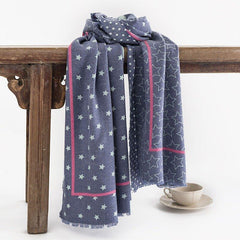 Polka Dot Cashmere - Feel Scarf for Women 2024 Fall Winter Fashion Neck Warmer Stylish Shawl Wrap - Coscosmos