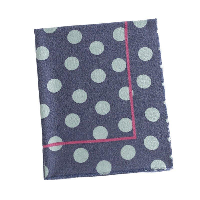 Polka Dot Cashmere - Feel Scarf for Women 2024 Fall Winter Fashion Neck Warmer Stylish Shawl Wrap - Coscosmos