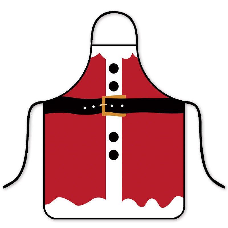 Popular Christmas waterproof apron Korean version of fashion kitchen home waterproof hot pot shop waist - Coscosmos