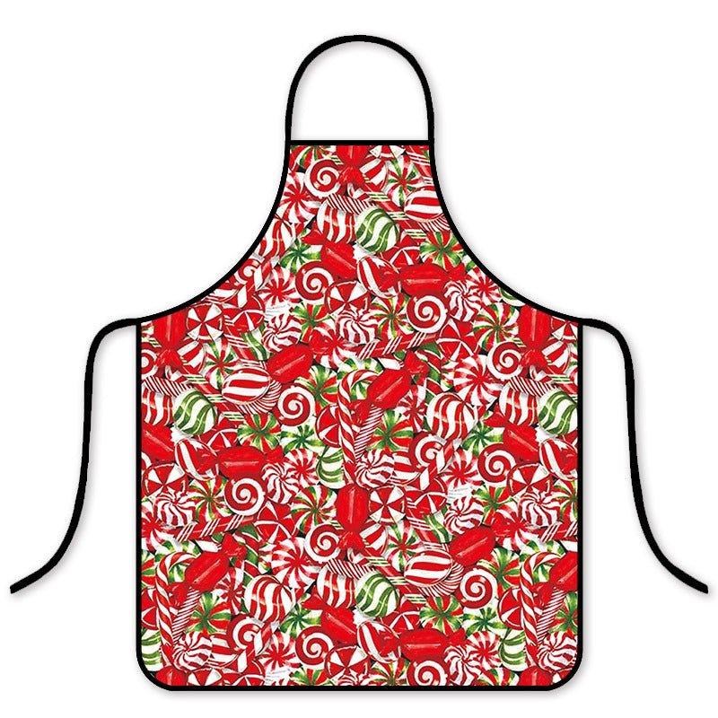 Popular Christmas waterproof apron Korean version of fashion kitchen home waterproof hot pot shop waist - Coscosmos