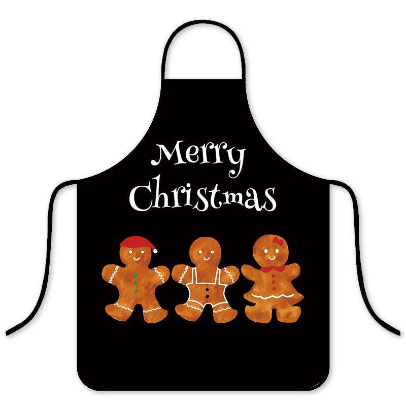 Popular Christmas waterproof apron Korean version of fashion kitchen home waterproof hot pot shop waist - Coscosmos