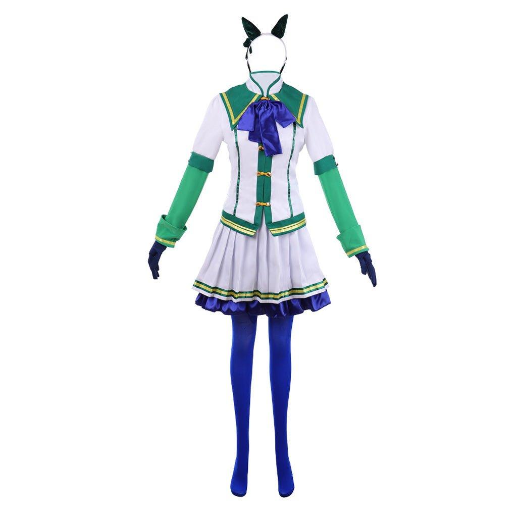 Pretty Derby Cosplay Costume Silence Suzuka Outfit with Headdress - Coscosmos